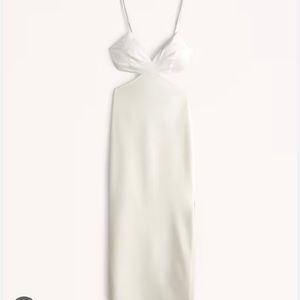 Abercrombie & Fitch Mixed Fabric MIDI Dress